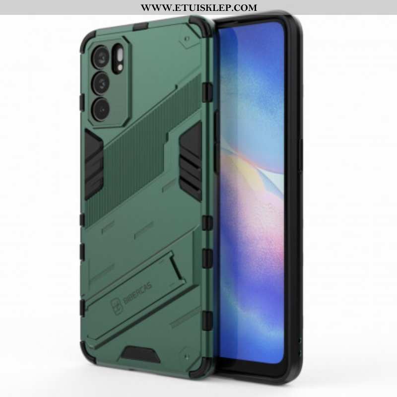 Etui do Oppo Reno 6 5G Zdejmowany Stojak W Dwóch Pozycjach Bez Użycia Rąk